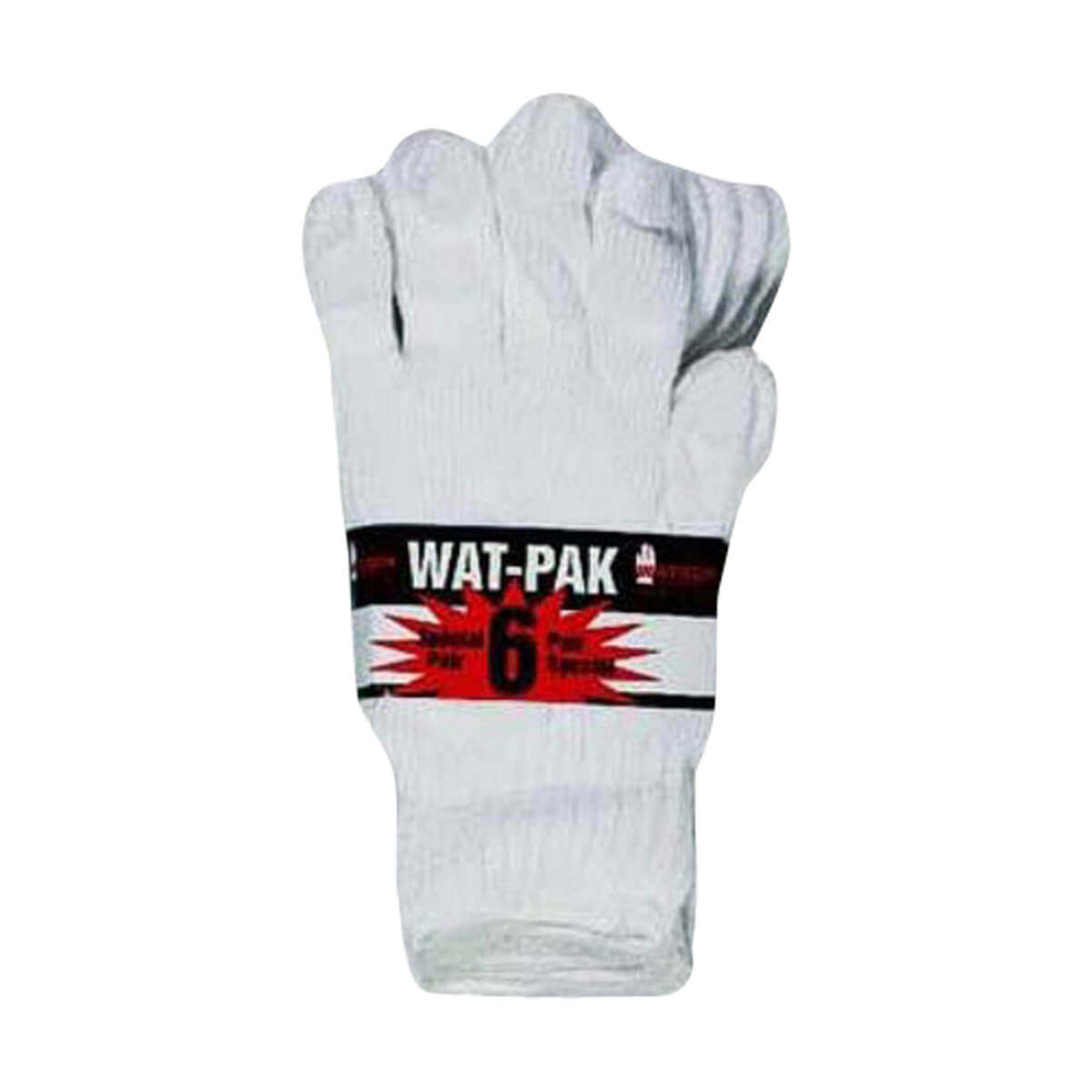 White Knight Gloves (6-Pack) - Size: L • WHITE