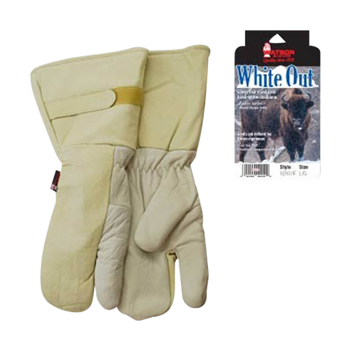 White Out Lined Winter Gloves - TAN / XL