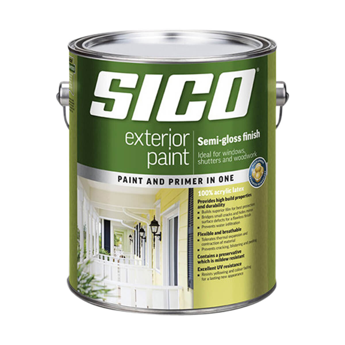 SICO Exterior Paint - Acylic - Semi-gloss Series 817 - Medium Base - 3.78 L