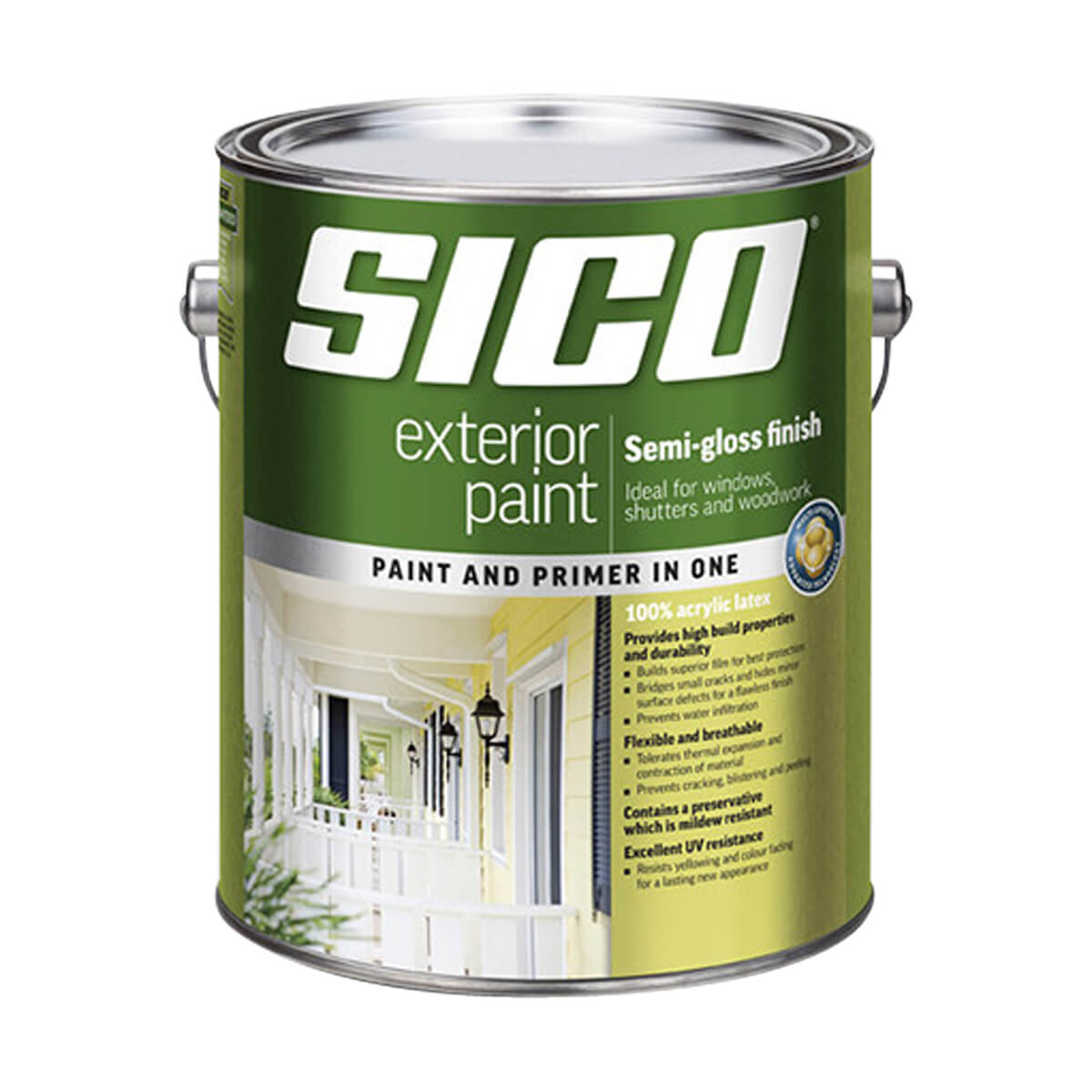 SICO Exterior Paint - Acylic - Semi-gloss Series 817 - White Base - 3.78 L