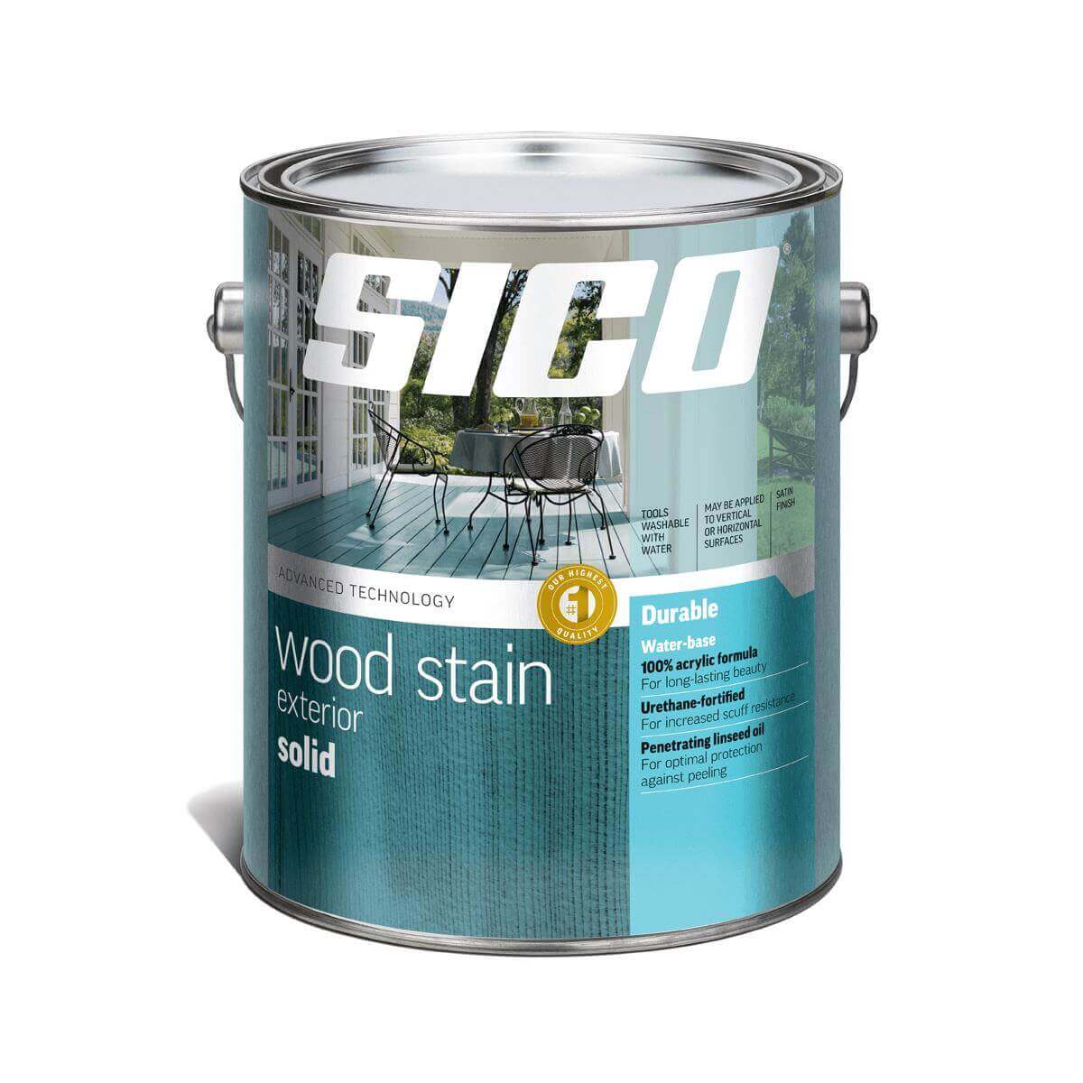 Sico Solid Exterior Stain White - 232-100 - 3.78 L