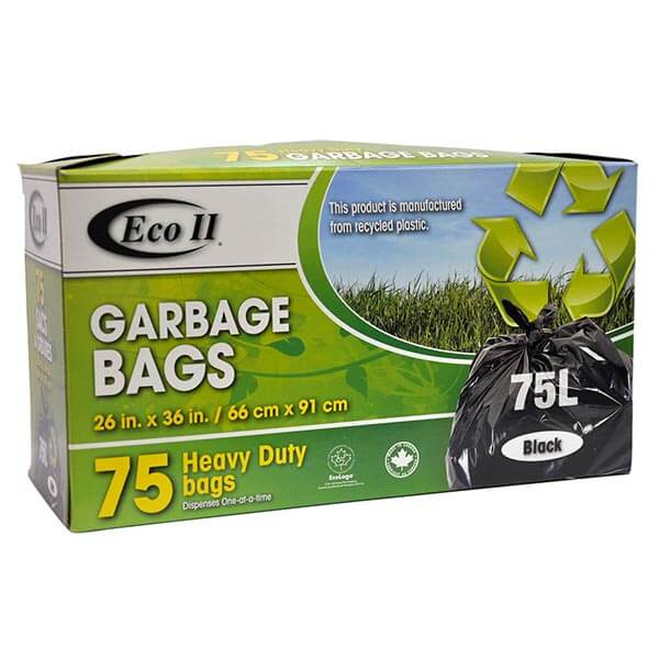Eco II Heavy Duty Garbage Bags - 75 pack