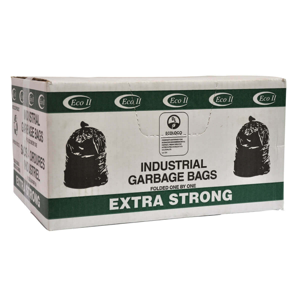 Eco II Extra Strong Industrial Garbage Bags - 125 pack