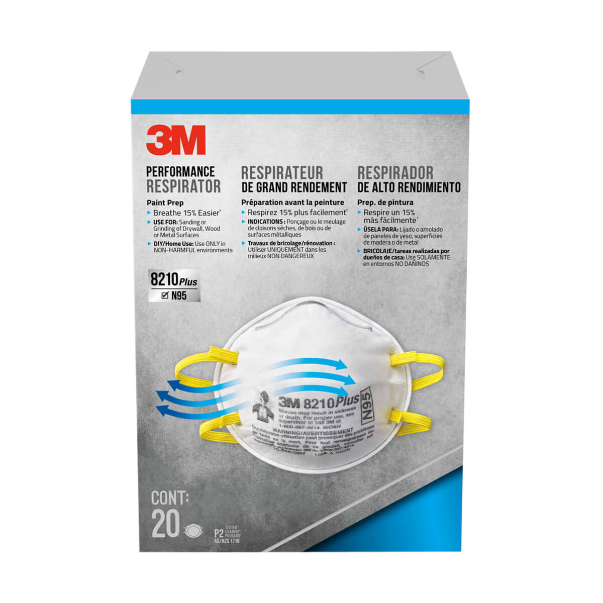 3M™ N95 Respirator Mask 8210Plus - 20 pack