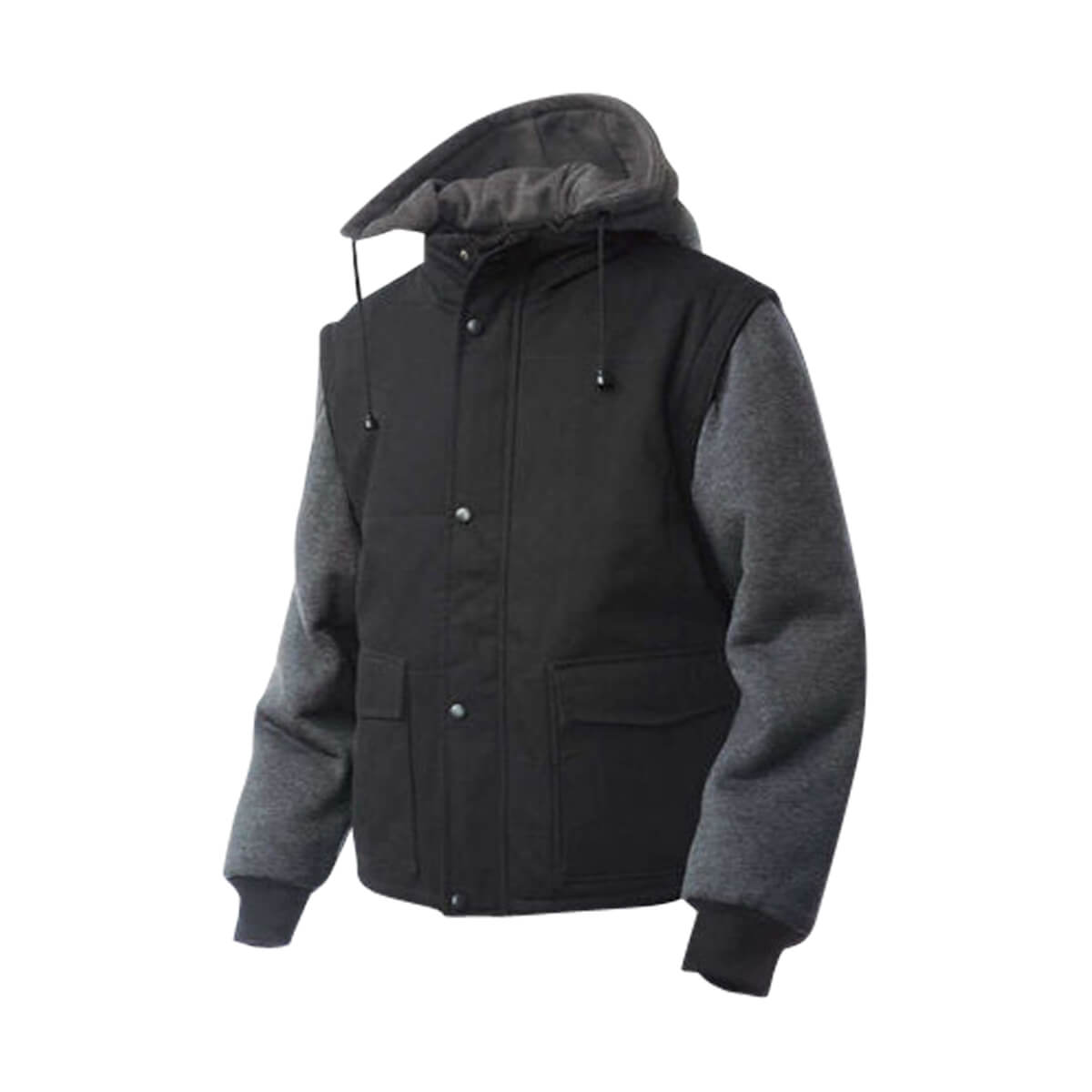 Tough Duck Zip-Off Sleeve Jacket - Size: XL • Black