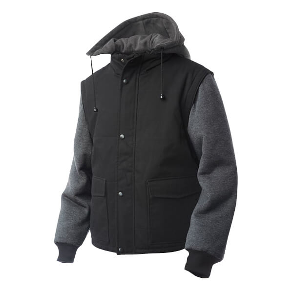 Tough Duck Zip-Off Sleeve Jacket - Size: 2XL • Black