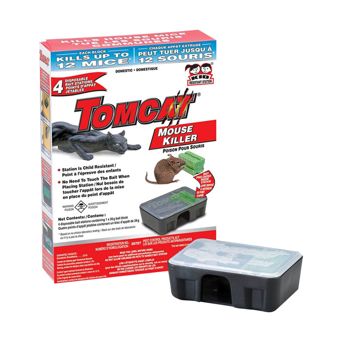 Tomcat Mouse Bait Station Domestic - 4 Pack