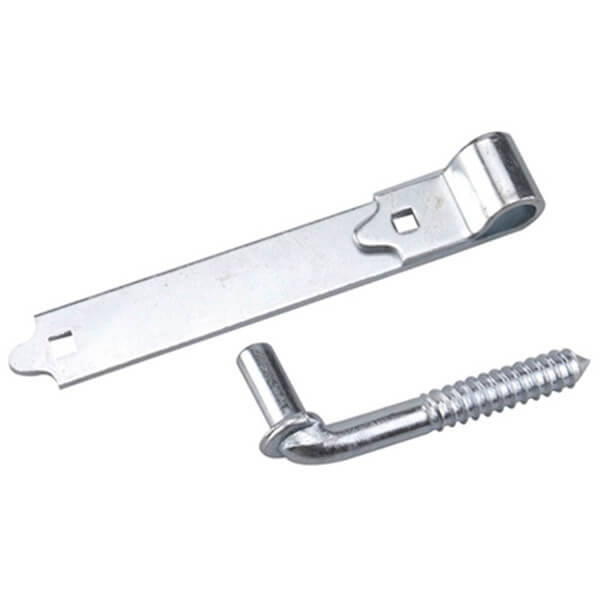 Screw Hook with Strap Hinge  - 8-in