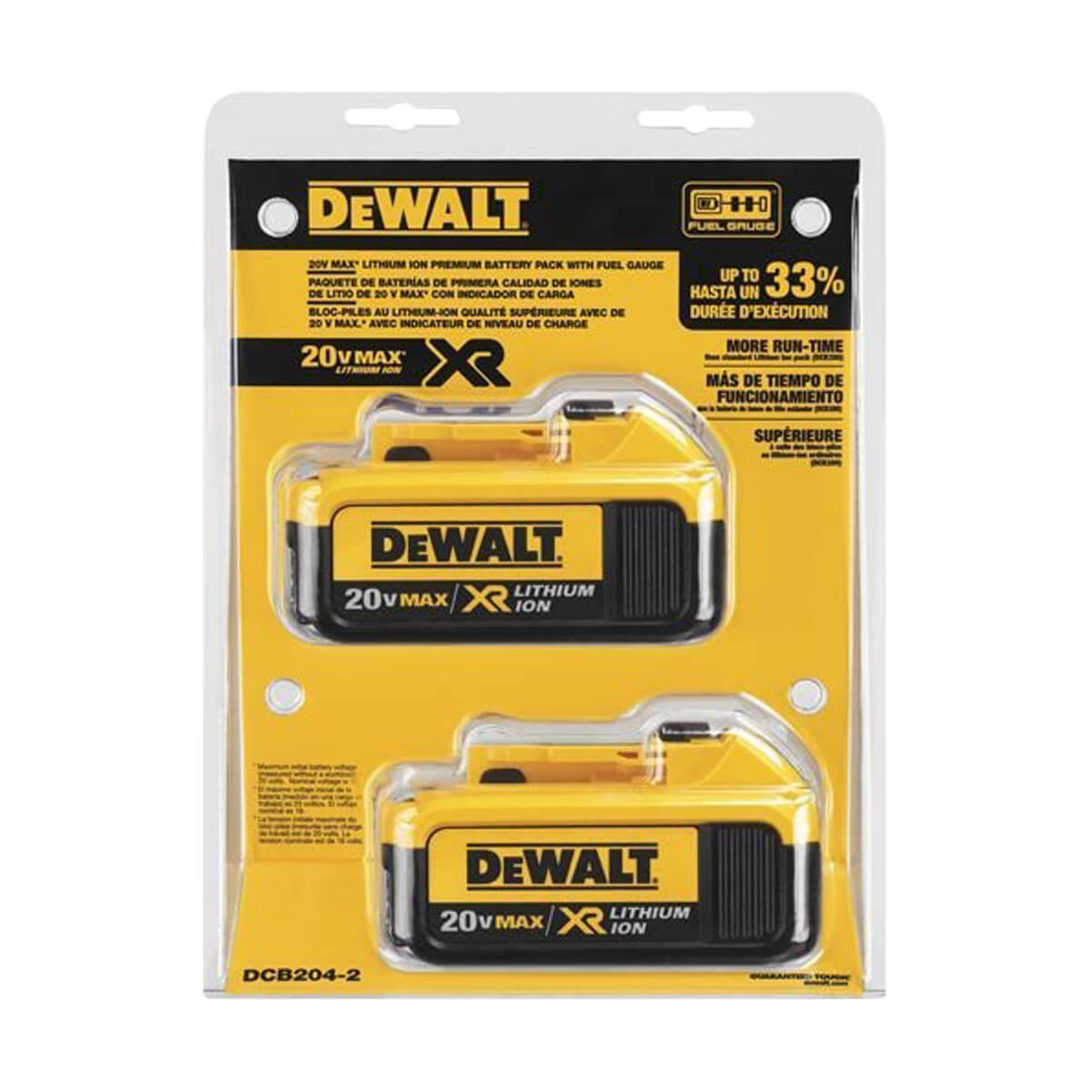 DEWALT DCB204-2 20V Max 4.0 AH LI-ION Battery Pack