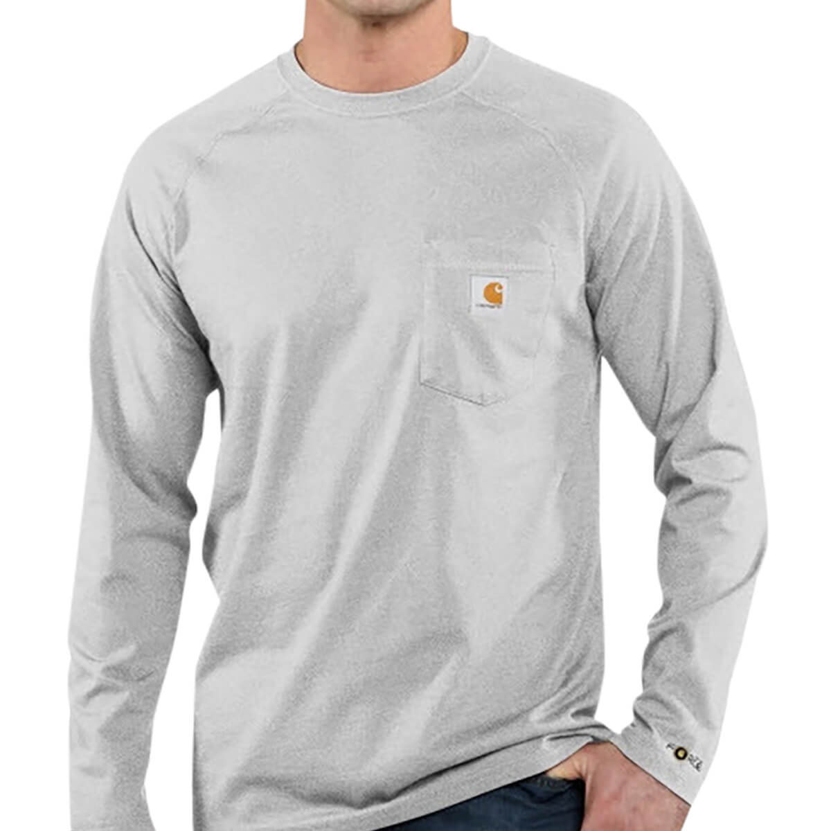 Carhartt Mens Force Cotton Long Sleeve T-shirt - Size: XL • Grey