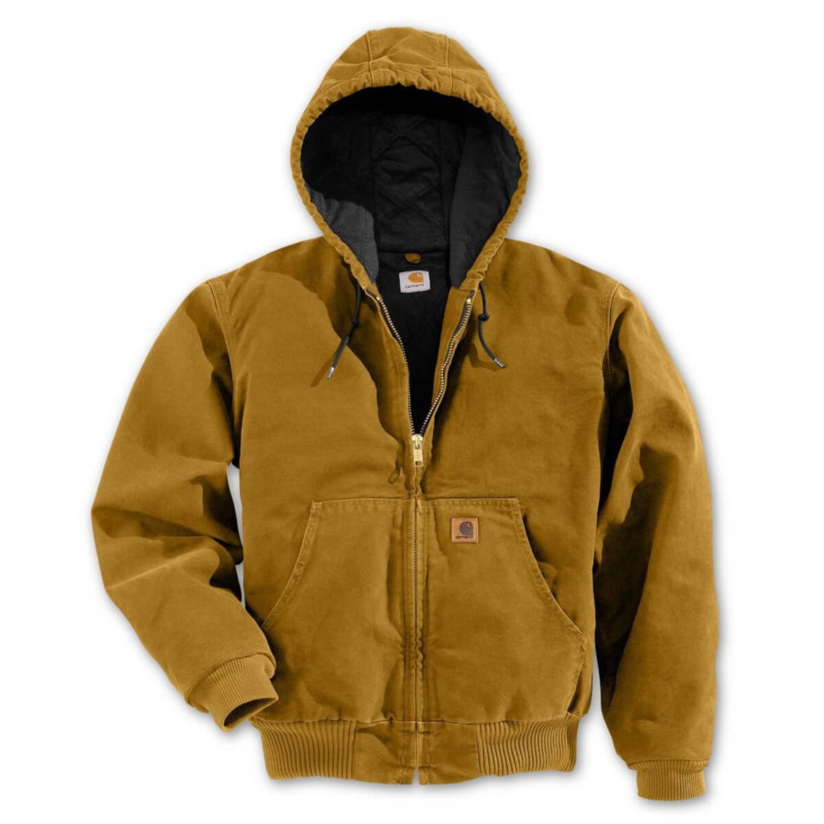 Carhartt Brown Quilted Flannel Lined Sandstone Active Jacket