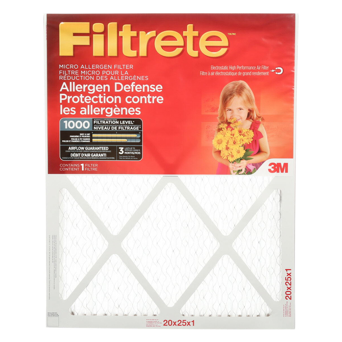 Filtrete™ Micro Allergen Defense Filter - 16-in x 25-in x 1-in