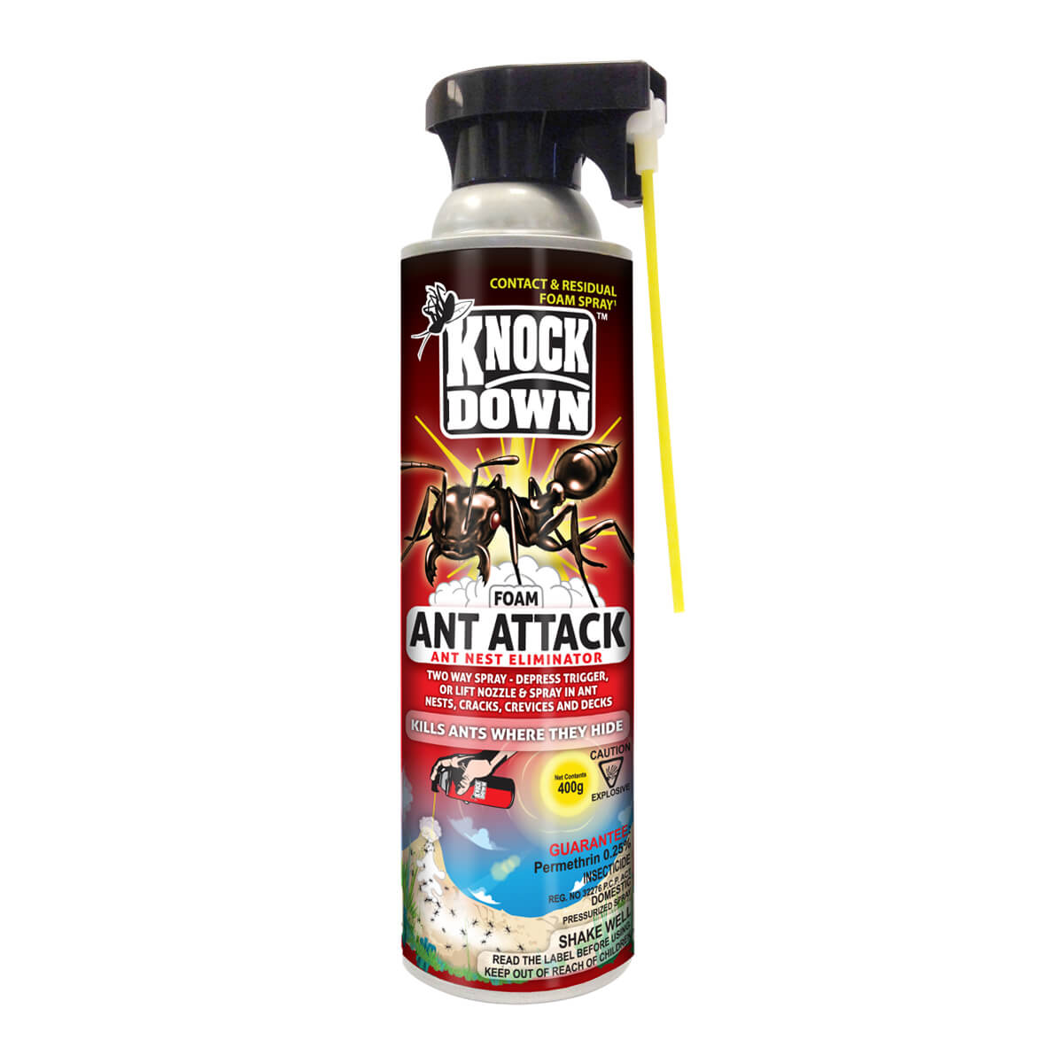 Knock Down Ant Attack Nest Eliminator Foam - 400 g