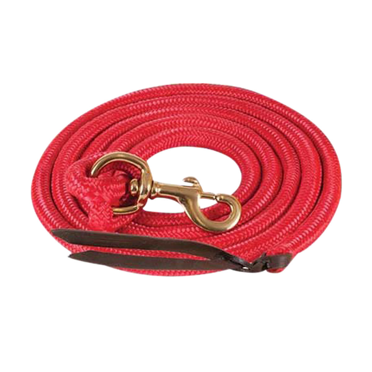 Mustang Cowboy Poly Lead Rope  - Red - 01
