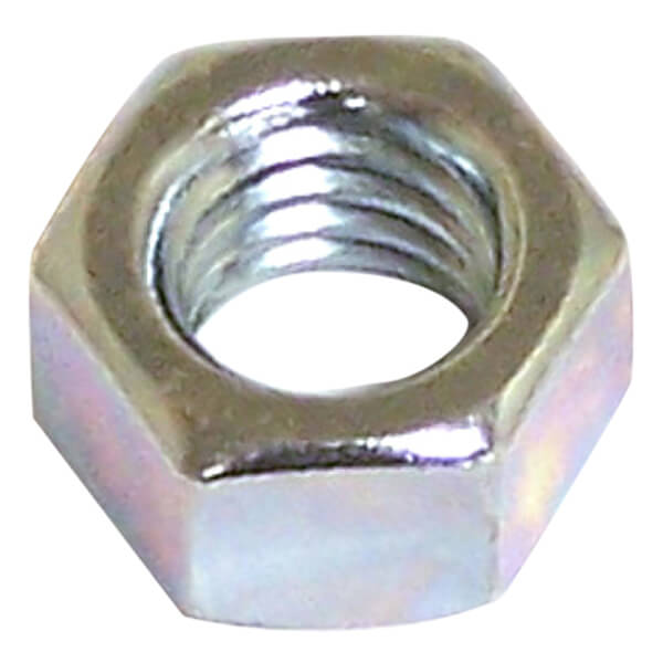 Hexagonal Nut - Zinc Plated - M6 X 1.0 Pitch - 6 Pack