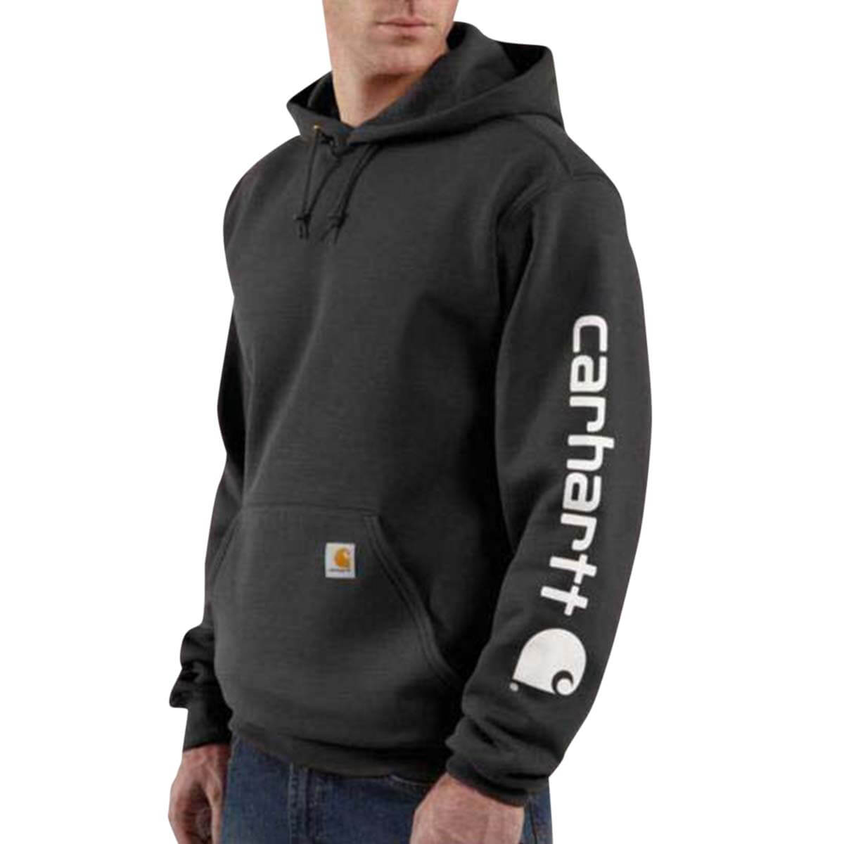 Carhartt Loose Fit Midweight Hooded Graphic Sweatshirt - Grey