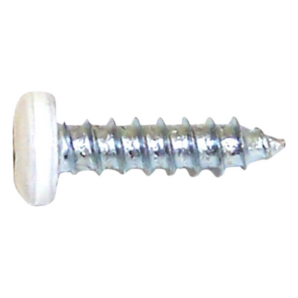 White Pan-Head Square Metal Screws - #6 X 5/8-in - 100/Box