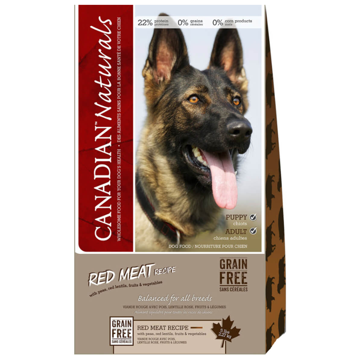 Red Meat Canadian Naturals Dog Food - 11.36 kg