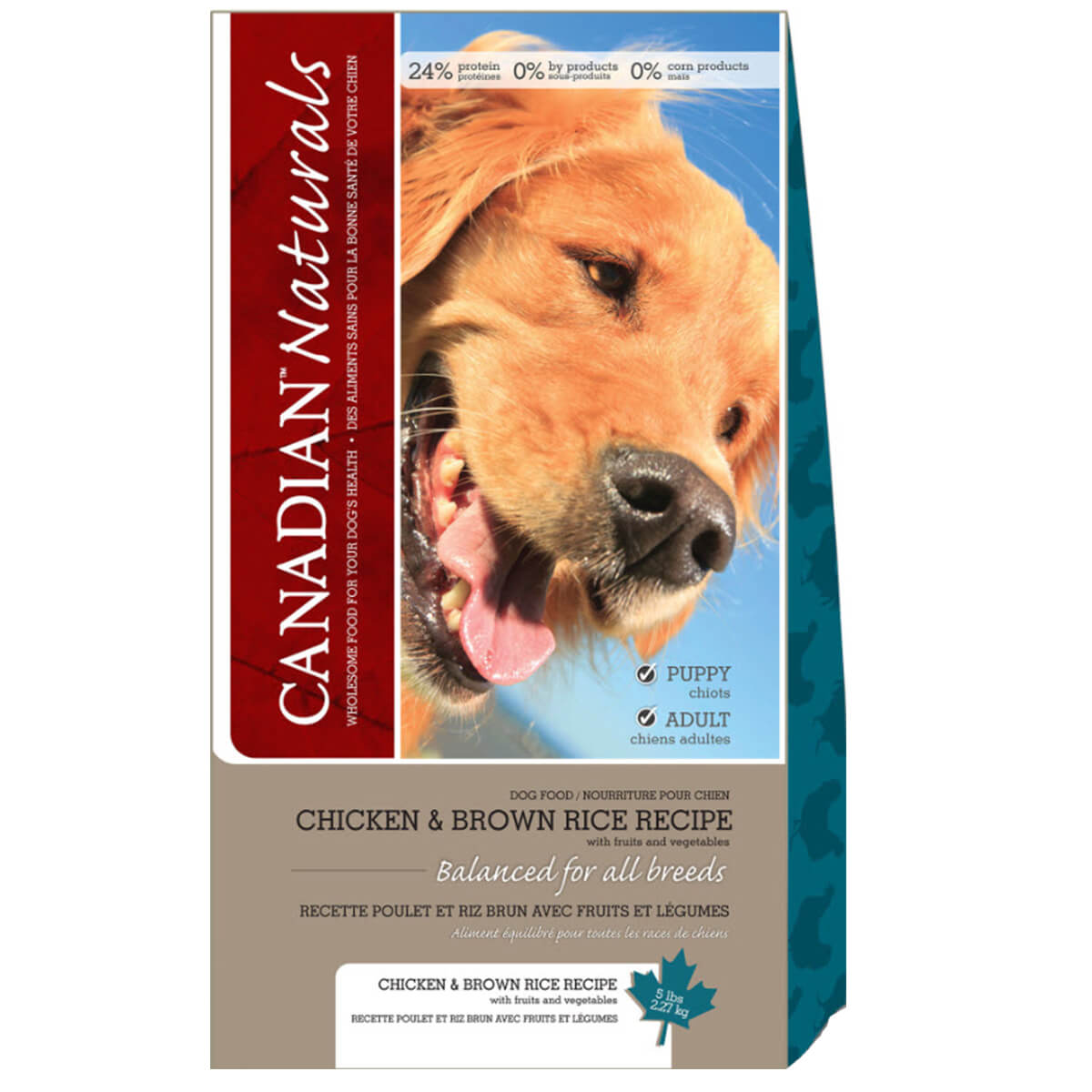 Chicken & Rice Canadian Naturals Dog Food - 13.63 kg
