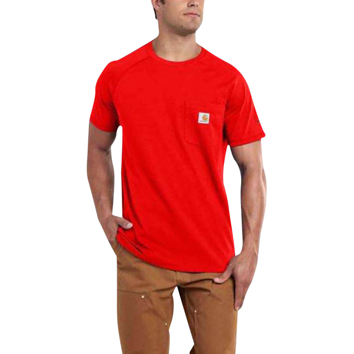 Carhartt Force® Cotton Delmont Short-Sleeve T-Shirt - Red