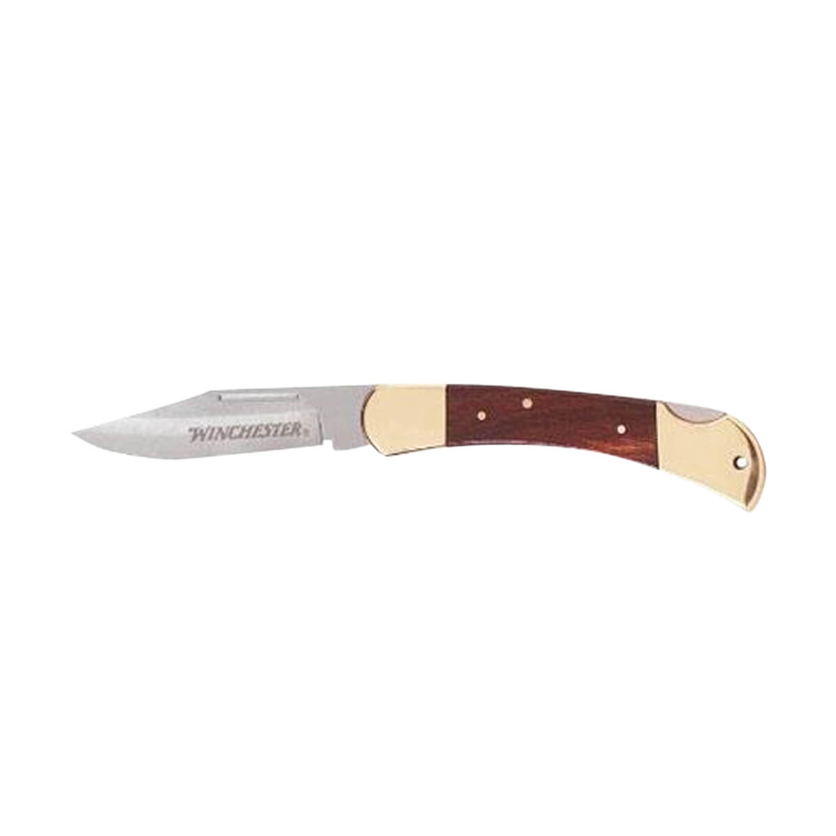 Winchester Brass & Wood Folder Knife - 3.5-in