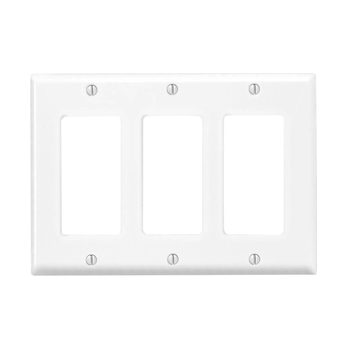 Leviton® Decora 3-Gang Wall Plate - White