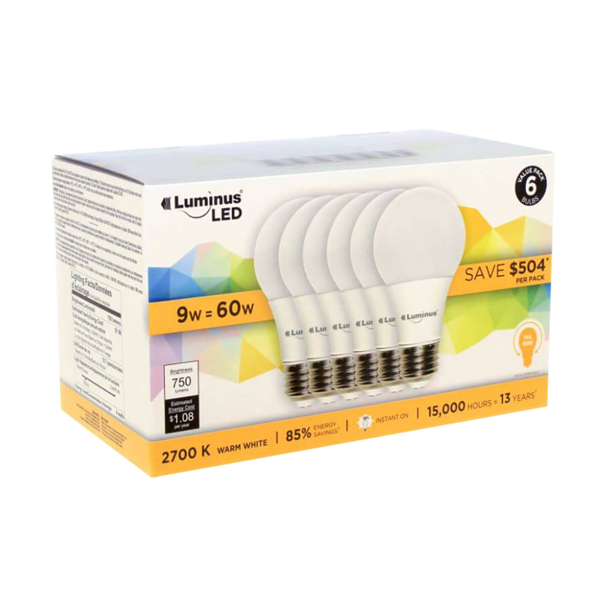 Luminus LED Light Bulbs - Soft White - 6 Pack