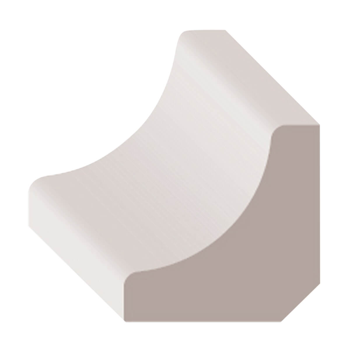 Primed Finger Joint Cove - 1/2-in x 1/2-in x 8-ft