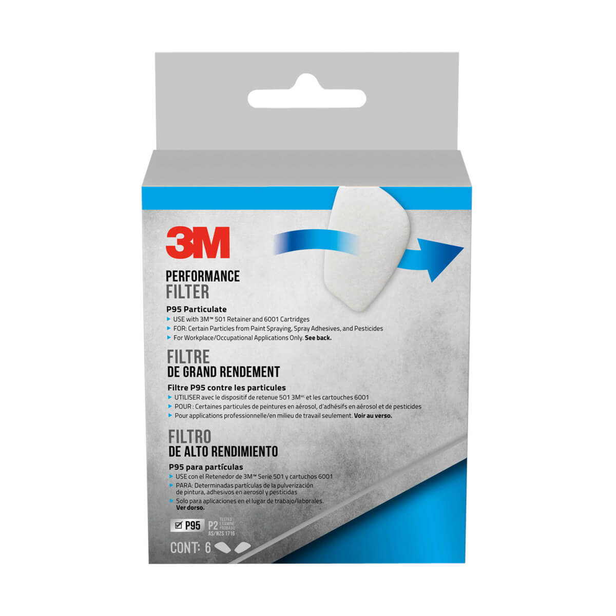 3M Respirator Performance Filter P95 - 3 pack