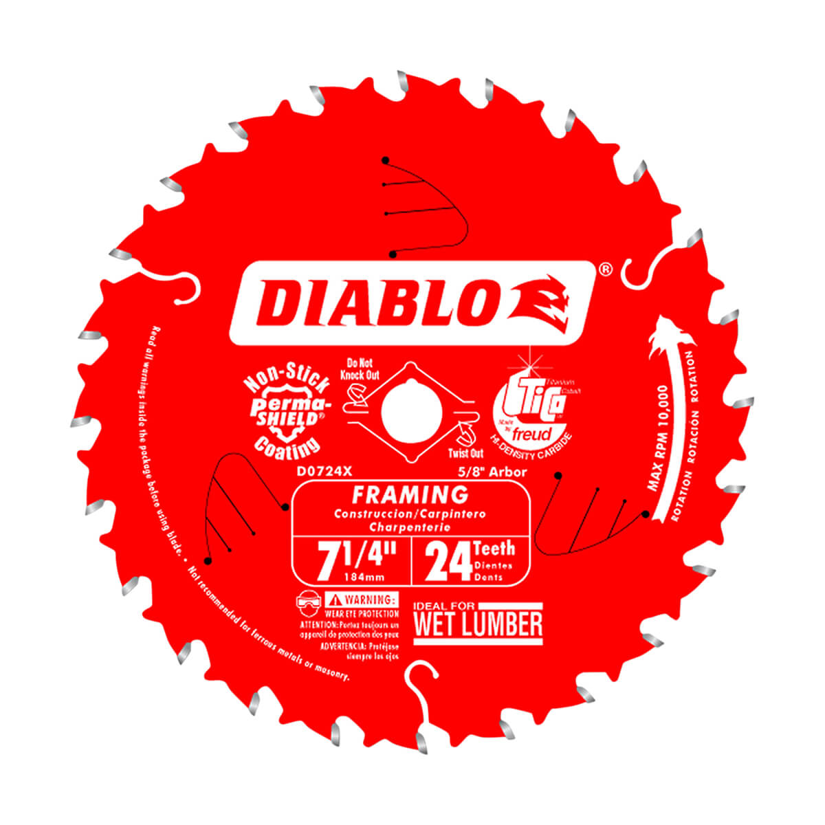 Diablo Framing Blade - 7-1/4-in - 24 Tooth