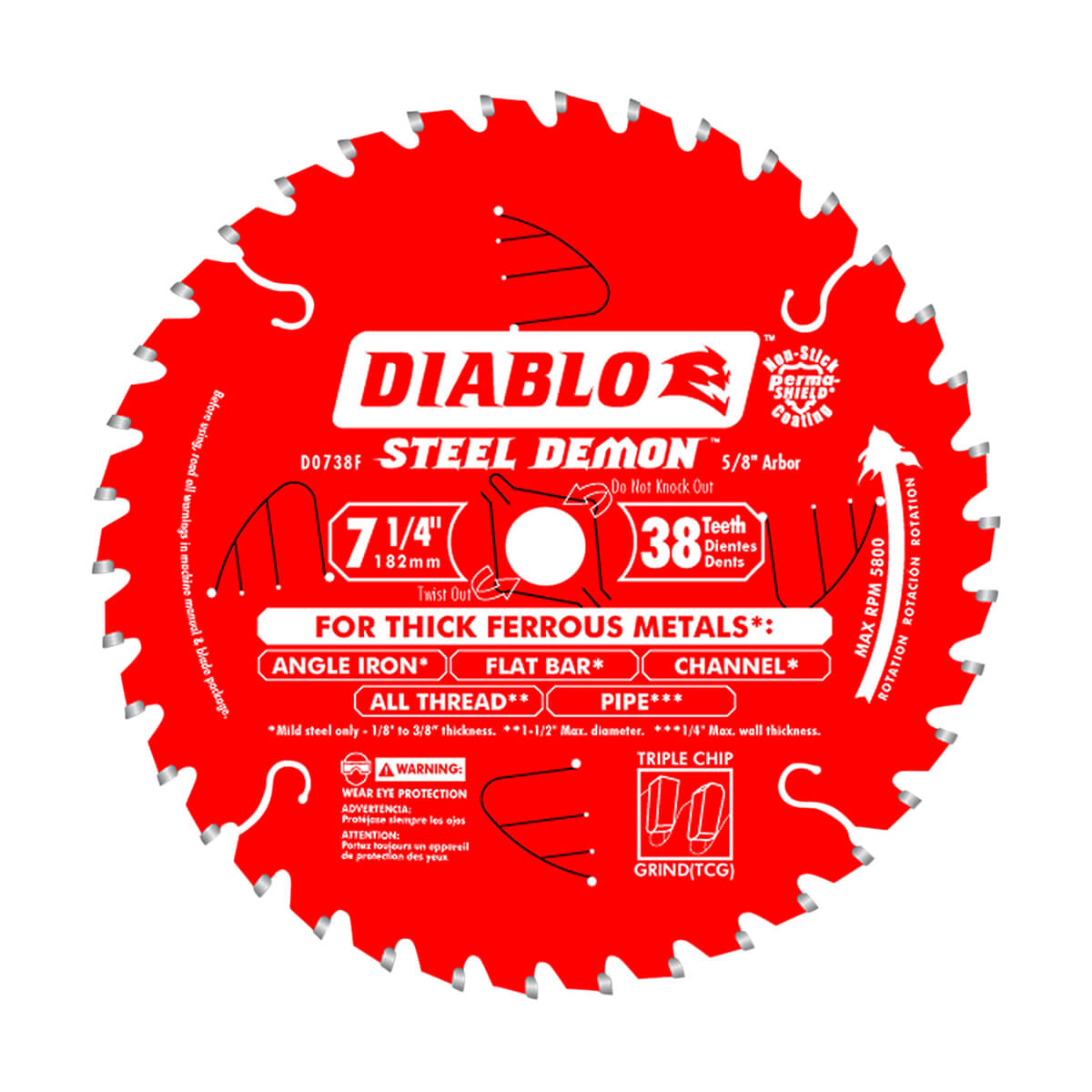 Diablo Ferrous Metal Blade - 7-1/4-in