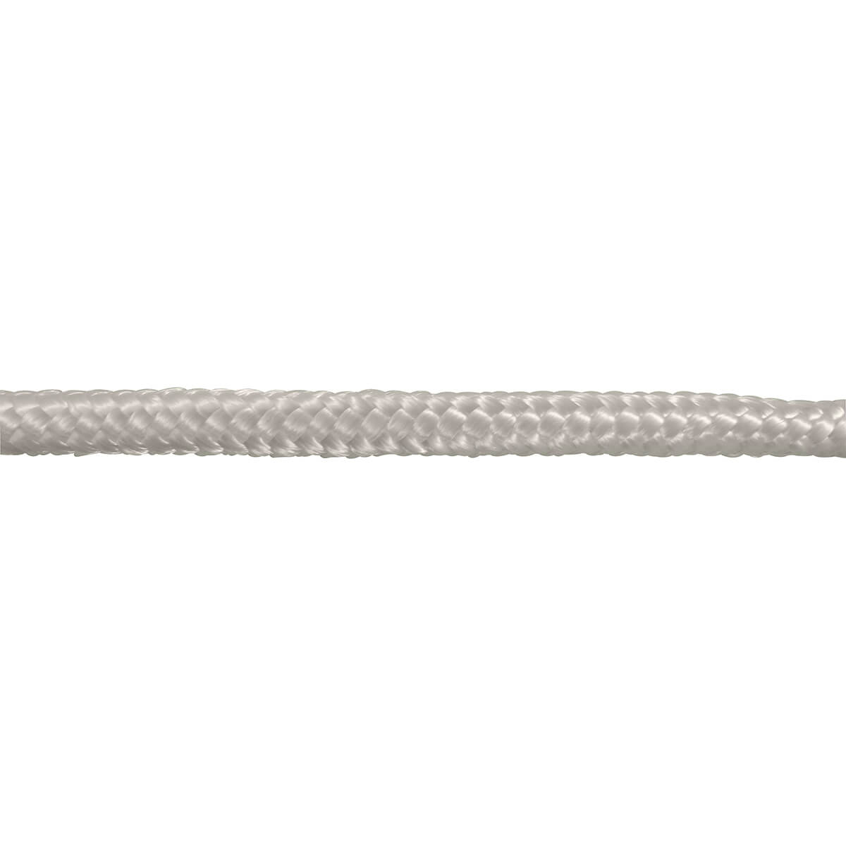 Nylon Diamond Braid Rope - White - 3/8-in - Price / ft