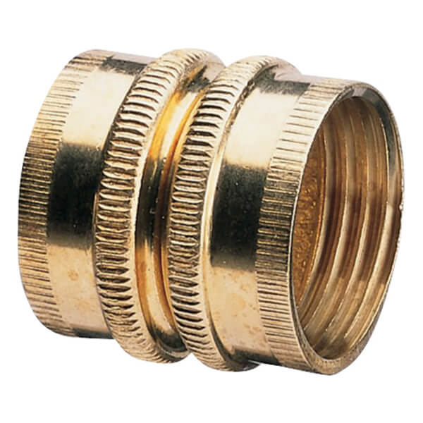 Gilmour 7FHS7FH Double Female Swivel Brass Connector - 3/4-in x 3/4-in NH