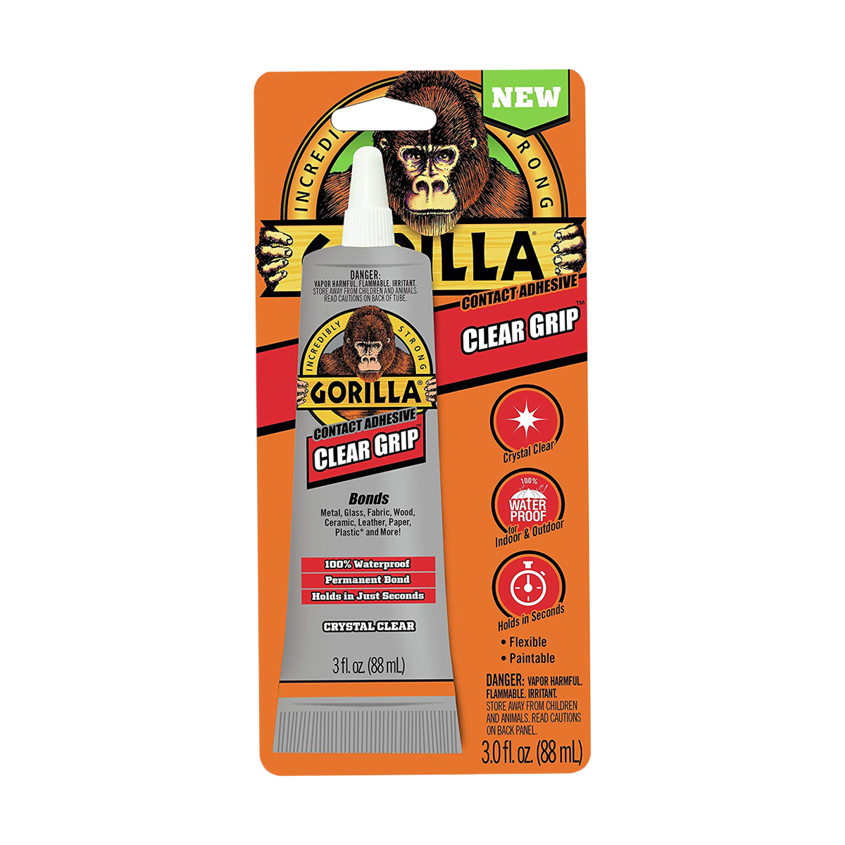 Gorilla Clear Grip Contact Adhesive - 3 oz