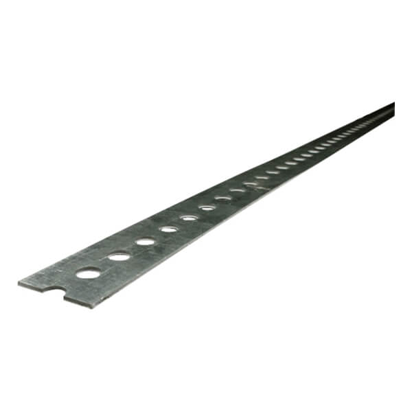 Perforated Flat Bar - Galvanized Steel - 1-3/8-in