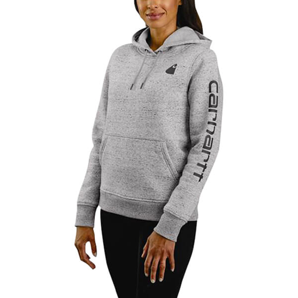 Women's Carhartt Pullover Hoodie with Sleeve Logo