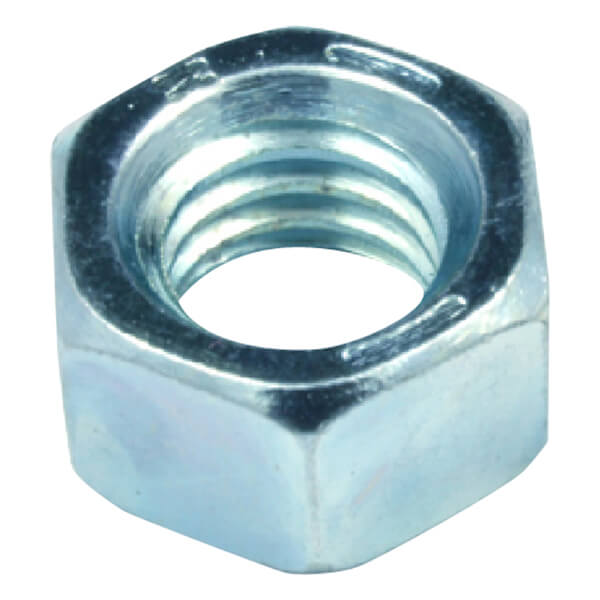 Hexagonal Nut - Grade 5 Steel - 1/4-in X 20 Pitch - 100 Pack