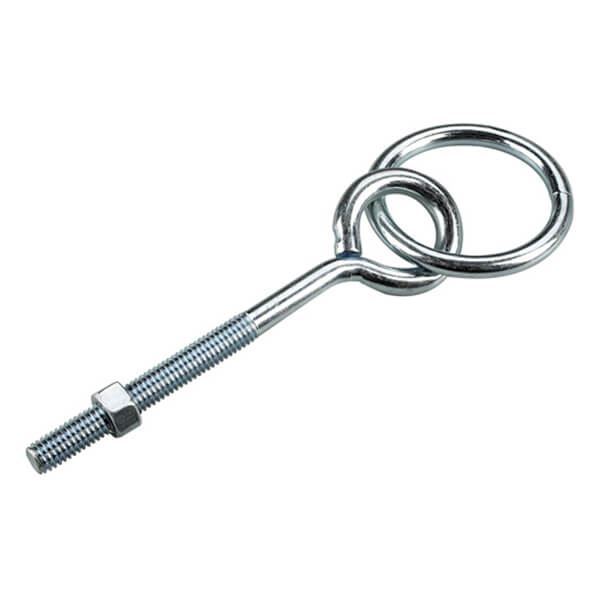 Steel Ring Bolt with Nut - 6in