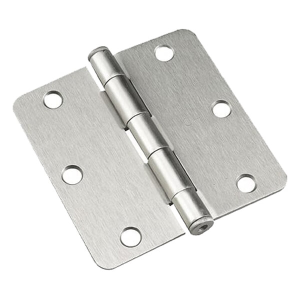 Full Mortise Butt Hinge - Brushed Nickel - 1/4-in Radius - 3-1/2-in