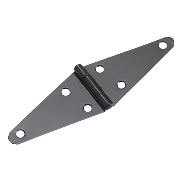 Heavy Duty Strap Hinge - Black - 4-in - 2 Pack