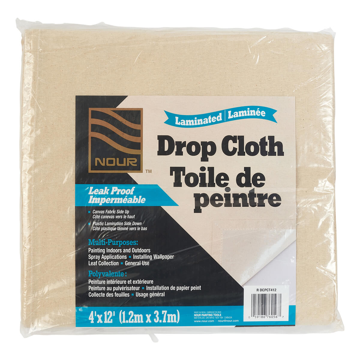 Laminated Drop Cloth - 4-ft x 12-ft