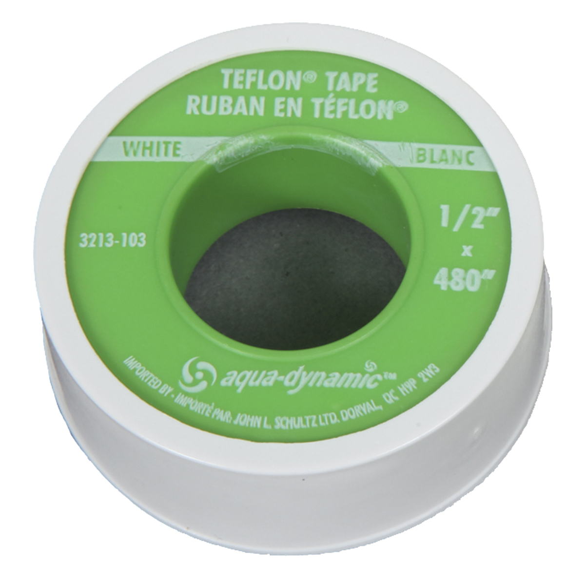 Thread Seal Teflon Tape - 1/2-in x 480-in - White