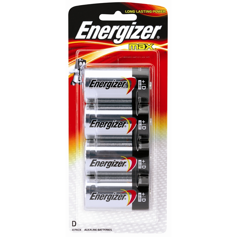 Energizer® D Batteries - 4 Pack