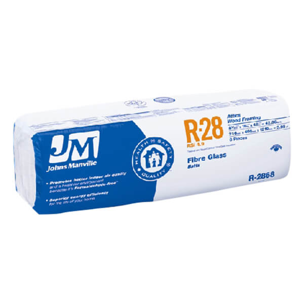 Johns Manville R28 Fiberglass Insulation - 16-in