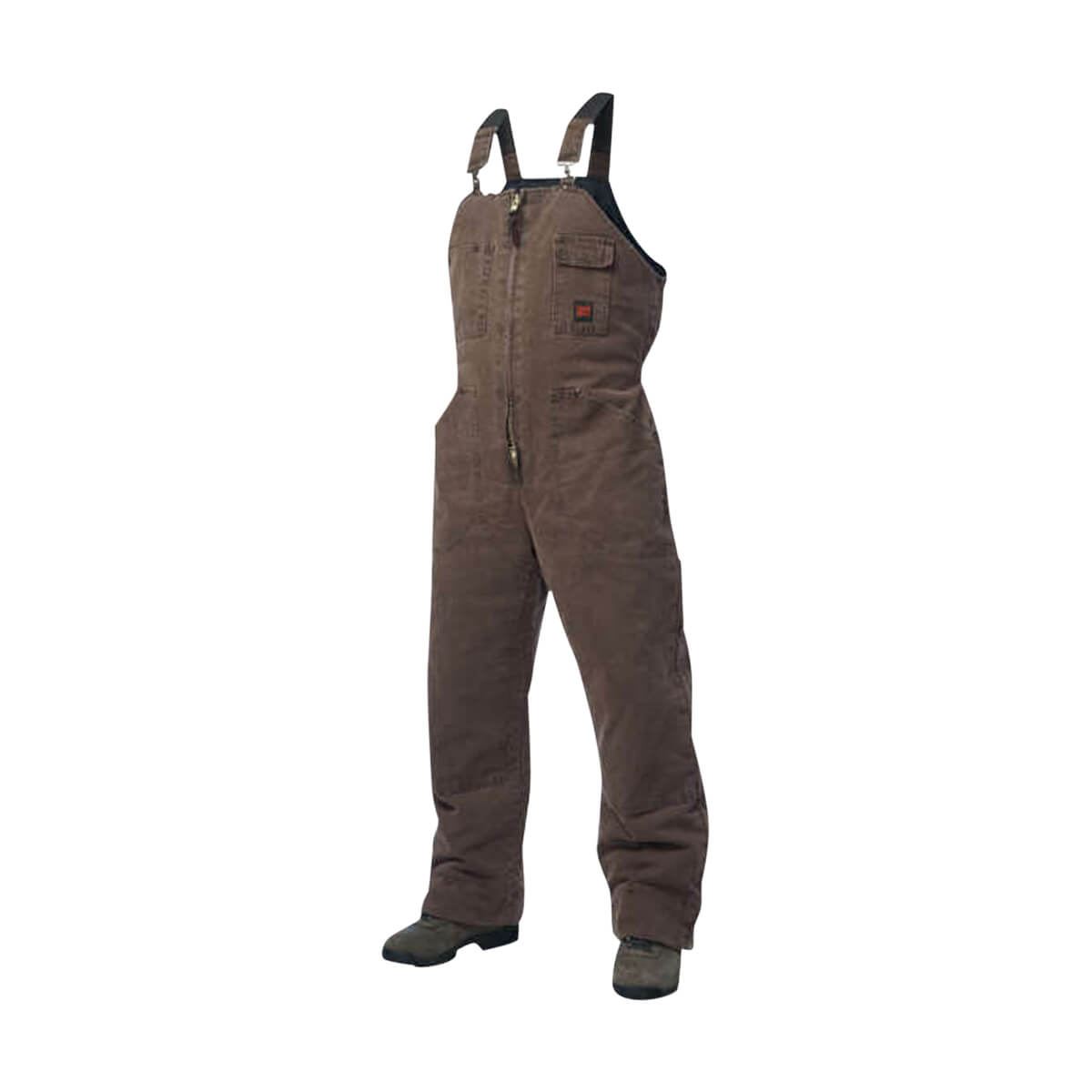 Tough Duck Washed Lined Bib Overall - Chestnut - Size: M