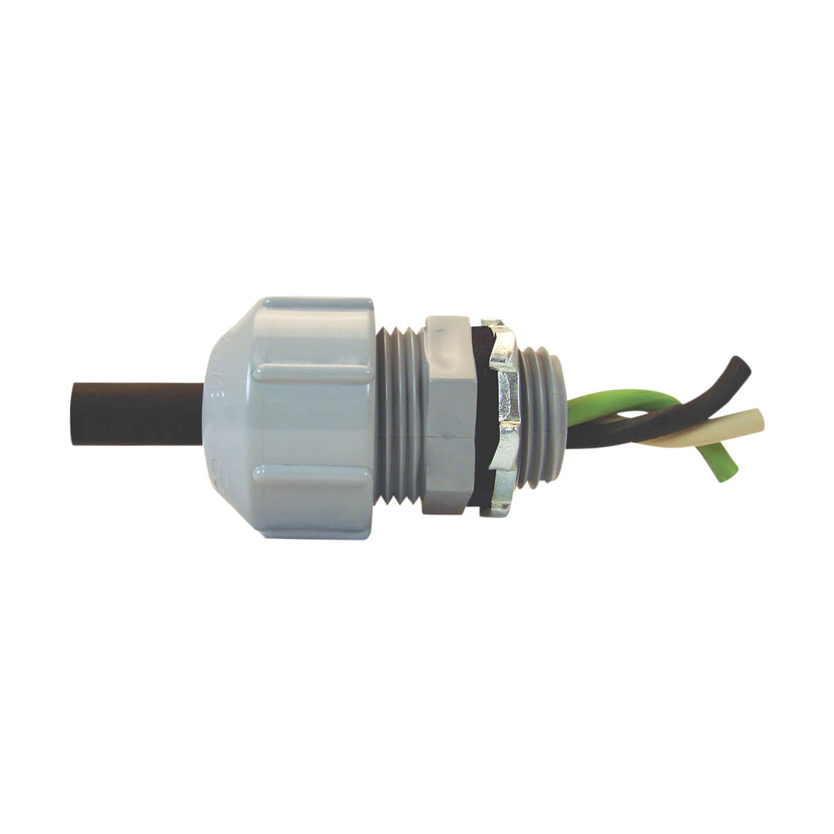 PVC Conduit Threaded Strain Relief Connector - MPT - 1/2-in