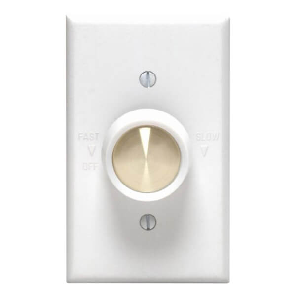 Trimatron Rotary Dimmer/Fan Speed Control - Single-Pole - White