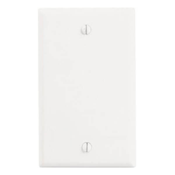Leviton 001-88014-WHT Single Gang White Blank Box Mounted Plastic Wallplate