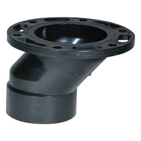 Adjustable Offset Closet Flange - Hub - ABS-DWV - 4-inx 3-in