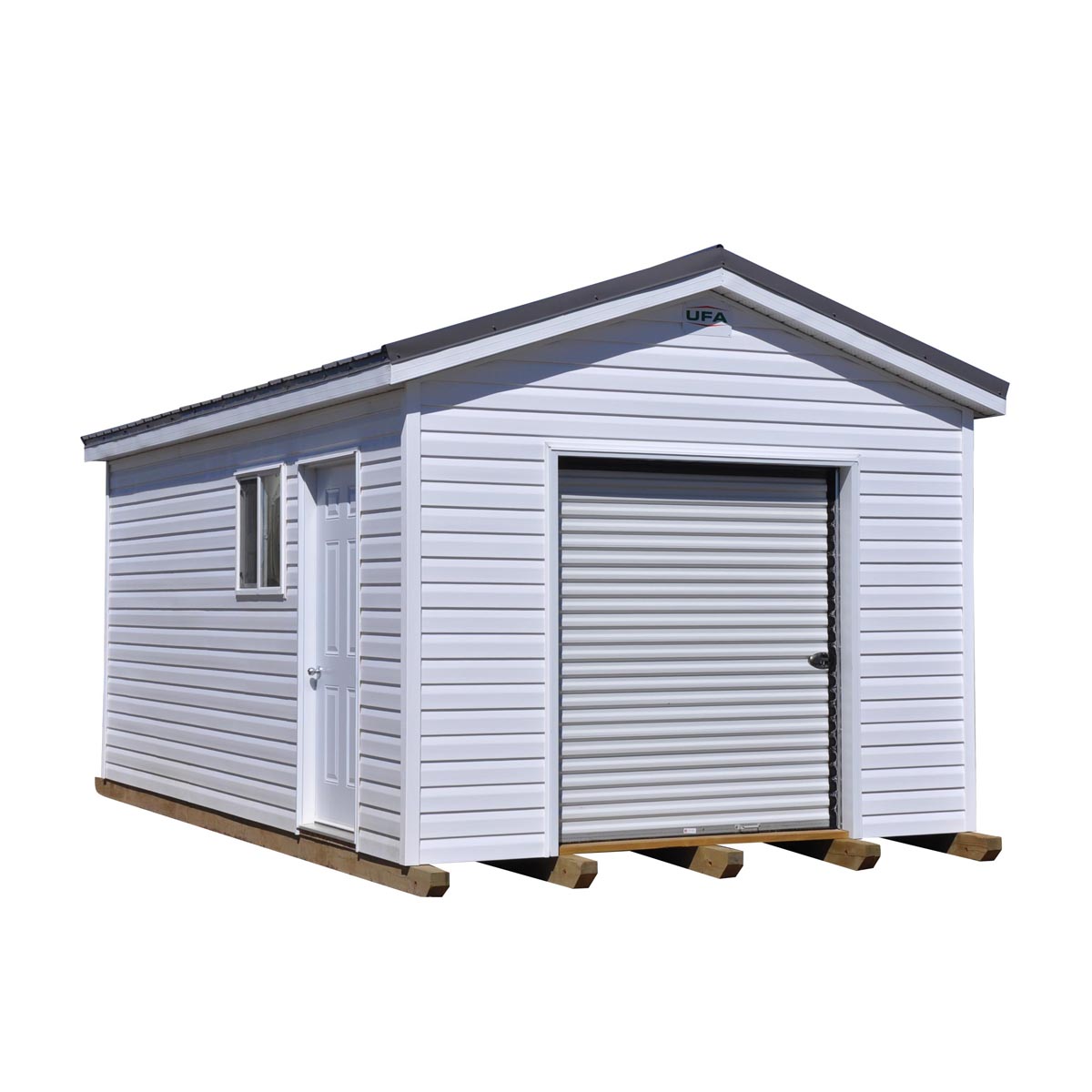 Super Shed with White Siding - 12-ft x 20-ft